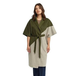 Women's Ellen Tracy Olive Grey Mix Cape